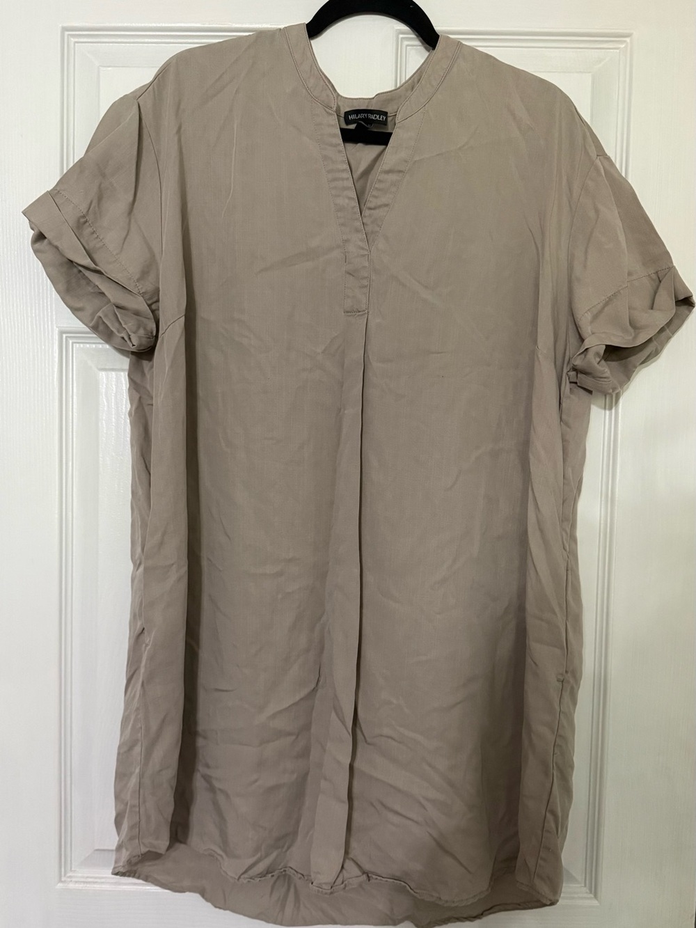 Hilary Radley Beige Button-Front Shirt